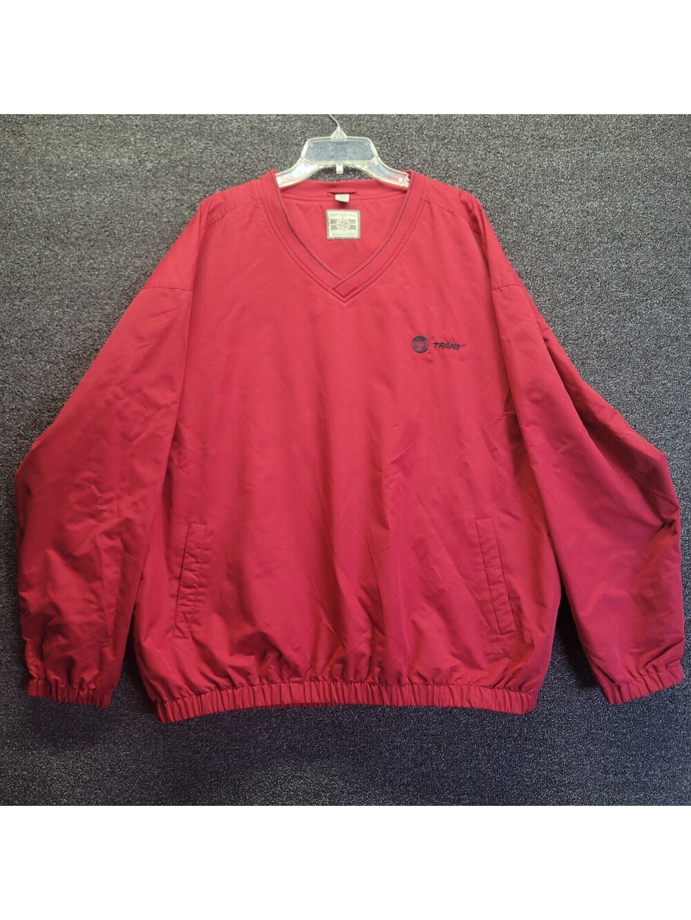 Destinations Nylon Men's Sz 2XL Red TRANE HVAC Pullover Jacket